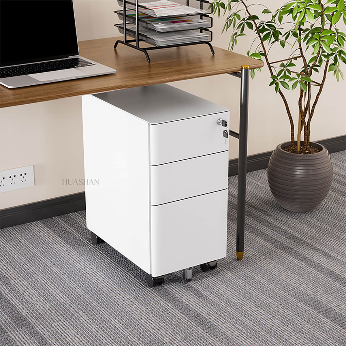 MP-RC03 Curved Front Steel Mobile Pedestal